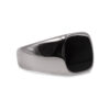 Resolute Black Square Pinky Signet Ring