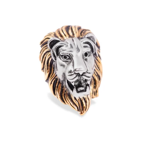 Leonis Gold-Maned Lion Signet Ring