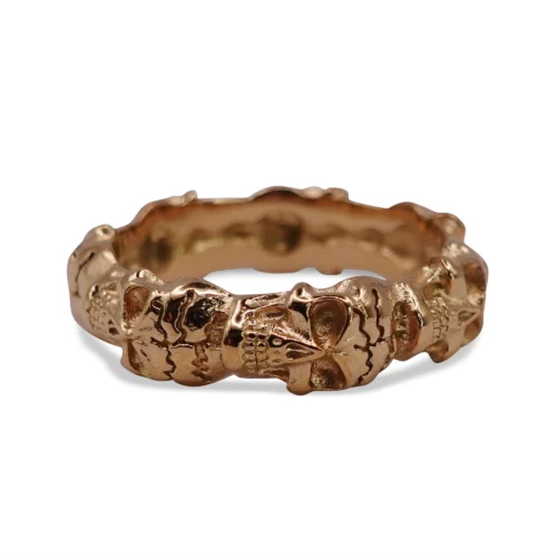 Rebel Gold Skull Ring