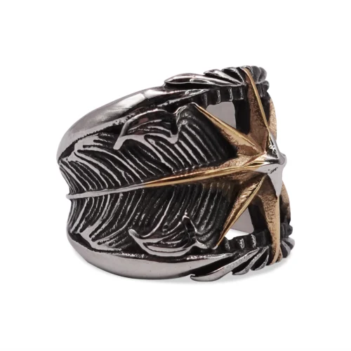 Polaris Bronzed Aged Compass Signet Ring