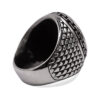 Nexus Aged Steel Cross Signet Ring