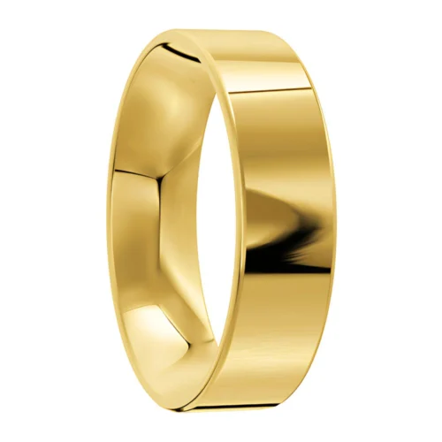 Classic Comfort Fit Polished Yellow Gold Wedding Ring