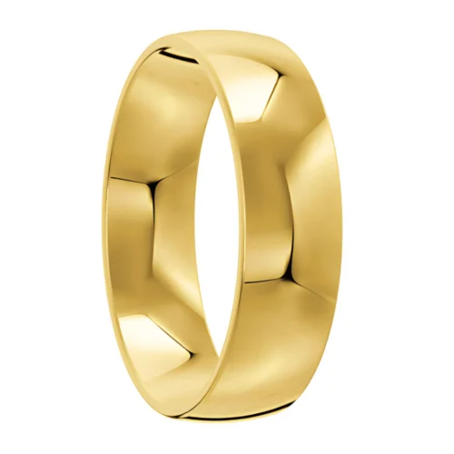 High Polished Yellow Gold Wedding Ring