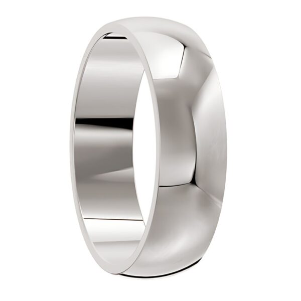 1060 Classic White Gold Mens Wedding Band
