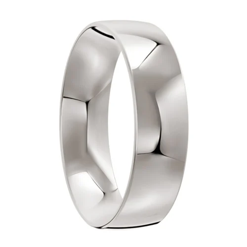 Polished Classic White Gold Wedding Ring
