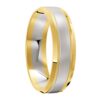 3082 Two Tone Yellow and White Gold Mens Wedding Ring