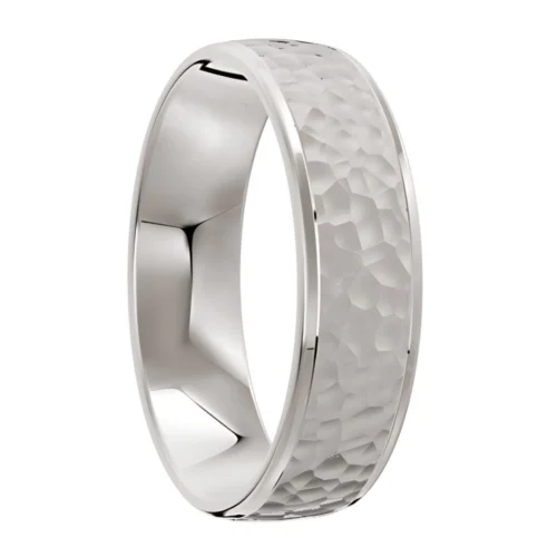 Polished White Gold Wedding Ring