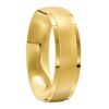 4078 Yellow Gold Men's Brushed Wedding Ring