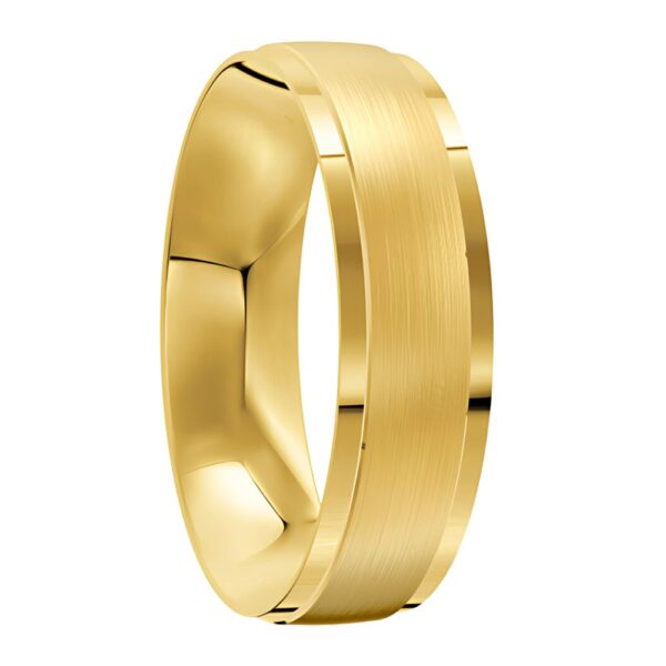 4078 Yellow Gold Men's Brushed Wedding Ring