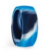 Mens Wide Blue and White Silicone Ring Australia