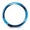 Mens Wide Blue and White Silicone Ring Australia