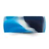 Mens Wide Blue and White Silicone Ring Australia