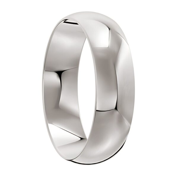 1030 Polished White Gold Mens Wedding Ring 1030 Polished White Gold Mens Wedding Ring