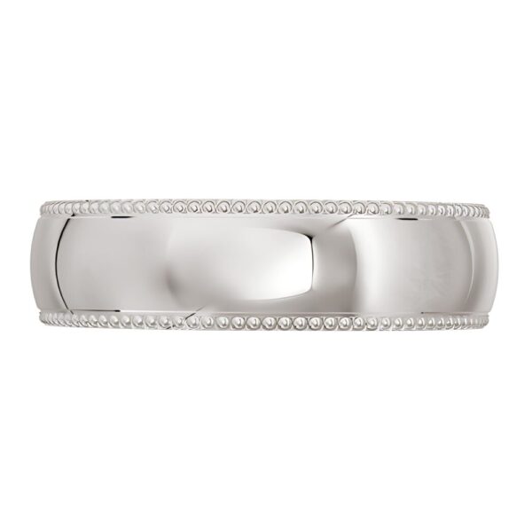 3015 White Gold Milgrain Mens Wedding Ring 3 3015 White Gold Milgrain Mens Wedding Ring