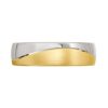 3035 Gold and White Gold Wave Mens Wedding Ring