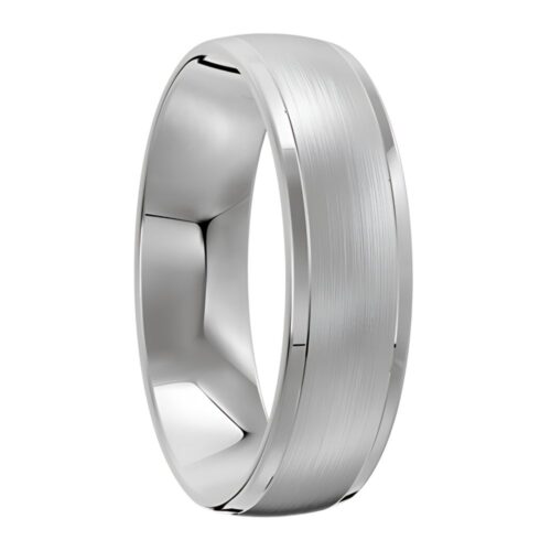 Silver Mens Wedding Ring