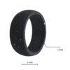Black Speckle Silicone Mens Ring