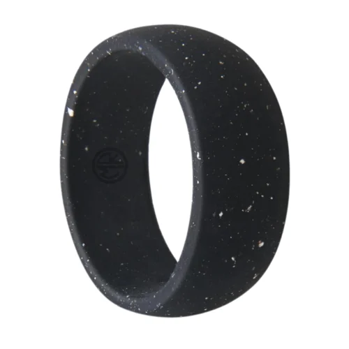 Mens Black Silicone Ring