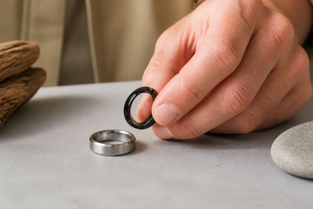 Choosing black zirconium vs titanium rings nz